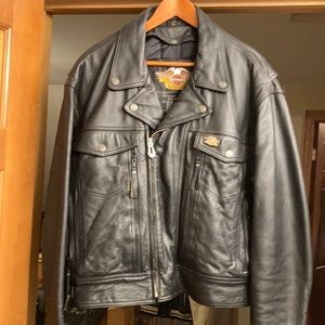 Harley vented riding jacket with liner